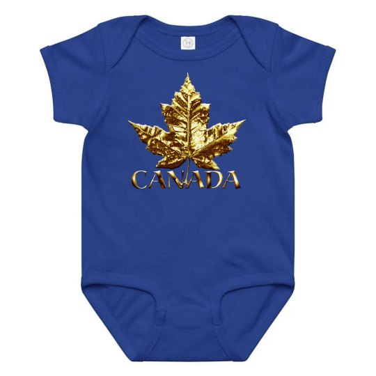 Canada Souvenir Baby Bodysuit - Sporty Gold Medal