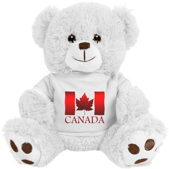 Canada Teddy Polar Bear Canada Stuffed Animals
