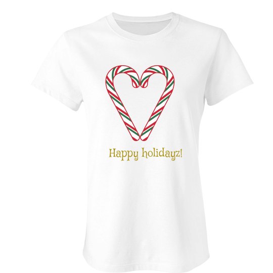 Candy cane holiday tshirt