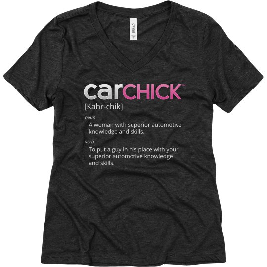 Car Chick Women's Tri-Blend V-Neck Tee
