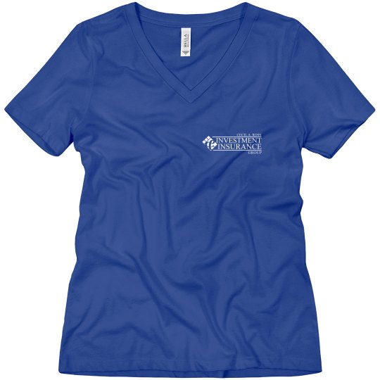 CAR Ladies Relaxed Fit V-Neck Tee ROYAL CAR Ladies Relaxed Fit V-Neck Tee ROYAL