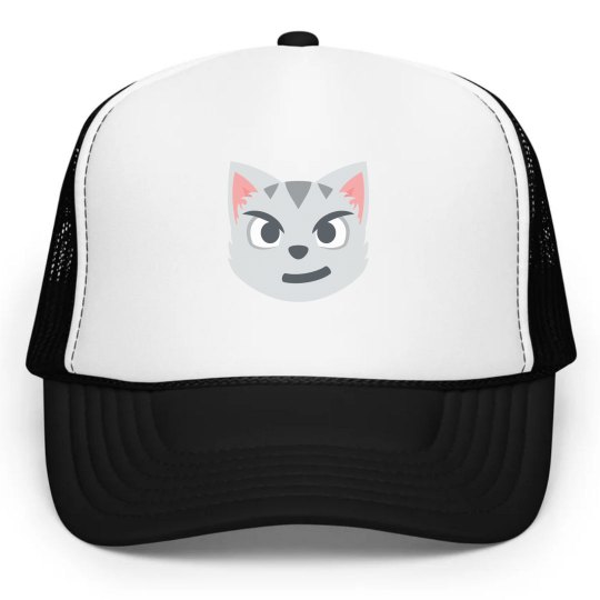 Cat Face with Wry Smile Snapback Hat 