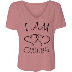 Ladies Flowy Slouchy V-Neck Tee