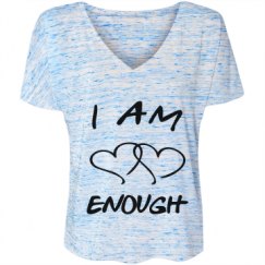 Ladies Flowy Slouchy V-Neck Tee