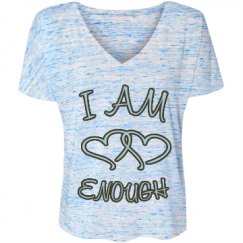 Ladies Flowy Slouchy V-Neck Tee