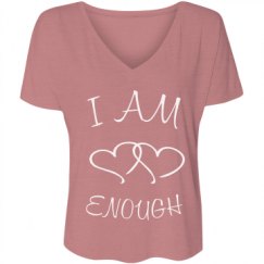 Ladies Flowy Slouchy V-Neck Tee