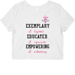 Ladies Slim Fit Crop Top Tee