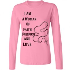 Ladies Relaxed Fit Basic Long Sleeve Tee