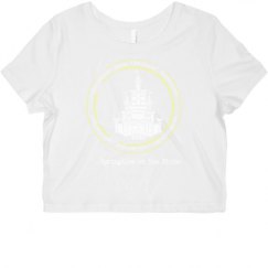 Ladies Slim Fit Crop Top Tee