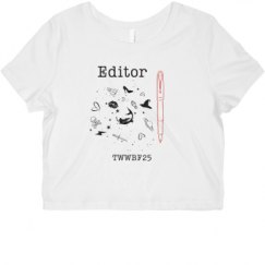 Ladies Slim Fit Crop Top Tee