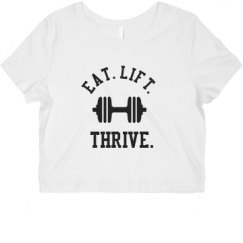 Ladies Slim Fit Crop Top Tee