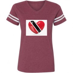 Ladies Relaxed Fit Vintage Sports Tee