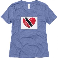 Ladies Relaxed Fit Super Soft Triblend V-Neck Tee