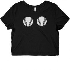 Ladies Slim Fit Crop Top Tee