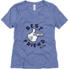 Ladies Relaxed Fit Super Soft Triblend V-Neck Tee