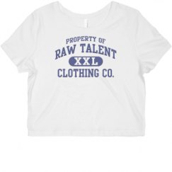 Ladies Slim Fit Crop Top Tee