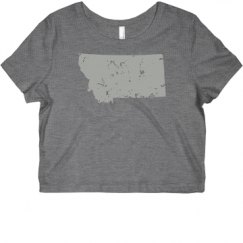 Ladies Slim Fit Crop Top Tee