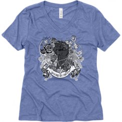 Ladies Relaxed Fit Super Soft Triblend V-Neck Tee