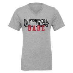 Unisex CVC Jersey V-Neck T-Shirt