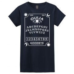 Ouija board women's navy t shirt.