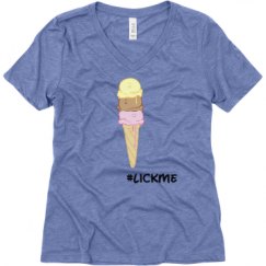 Ladies Relaxed Fit Super Soft Triblend V-Neck Tee