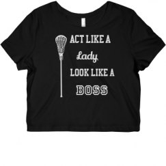 Ladies Slim Fit Crop Top Tee