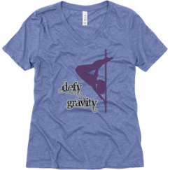 Ladies Relaxed Fit Super Soft Triblend V-Neck Tee