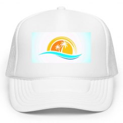 Palm trees and waves Hat 