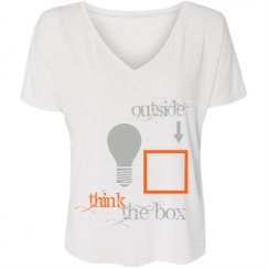 Ladies Flowy Slouchy V-Neck Tee