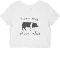 Ladies Slim Fit Crop Top Tee