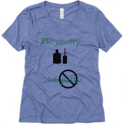 Ladies Relaxed Fit Super Soft Triblend V-Neck Tee