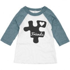 Toddler 3/4 Sleeve Raglan Tee