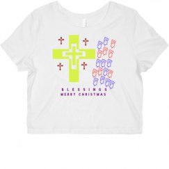 Ladies Slim Fit Crop Top Tee