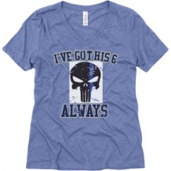 Ladies Relaxed Fit Super Soft Triblend V-Neck Tee