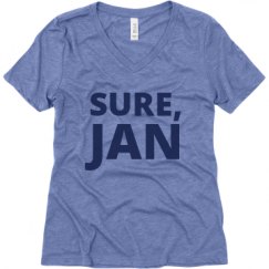 Ladies Relaxed Fit Super Soft Triblend V-Neck Tee