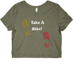 Ladies Slim Fit Crop Top Tee