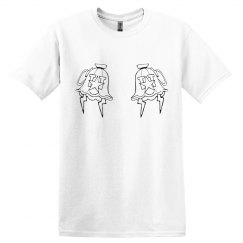 DOUBLE MONIKER BLK TEE