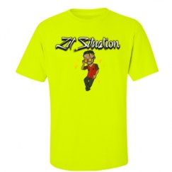 Unisex Ultra Cotton Safety Neon Crewneck Tee