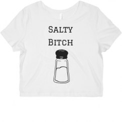 Ladies Slim Fit Crop Top Tee