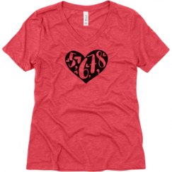 Ladies Relaxed Fit Super Soft Triblend V-Neck Tee