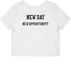 Ladies Slim Fit Crop Top Tee