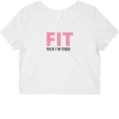 Ladies Slim Fit Crop Top Tee