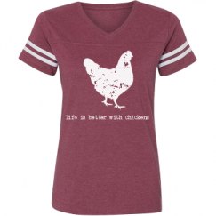 Ladies Relaxed Fit Vintage Sports Tee