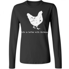 Ladies Relaxed Fit Basic Long Sleeve Tee