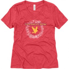 Ladies Relaxed Fit Super Soft Triblend V-Neck Tee