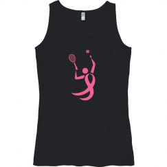 Breast Cancer Tennis Tank Pink Ribbon