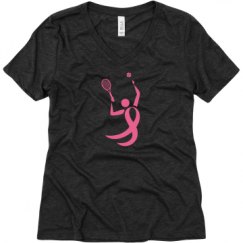 Ladies Relaxed Fit Super Soft Triblend V-Neck Tee