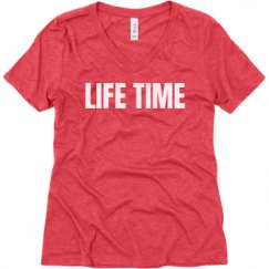 Ladies Relaxed Fit Super Soft Triblend V-Neck Tee