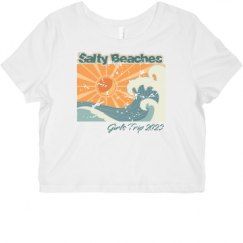 Ladies Slim Fit Crop Top Tee