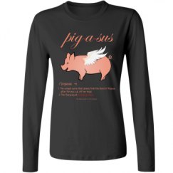 Ladies Relaxed Fit Basic Long Sleeve Tee